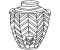 Vase 5 line drawing