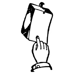 Hand Pointing Notepad Clipart