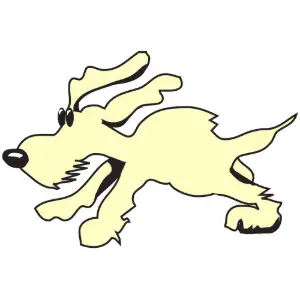 Dog Running  Clipart