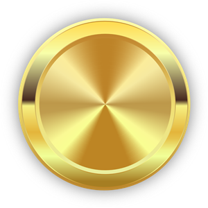 Round Golden Badge