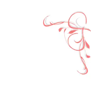 Coral And Mint Green Swirl Clipart