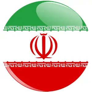 Iran flag button Clipart