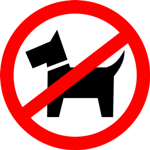 Dog walking is prohibited