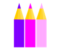 3 Colored Pencils