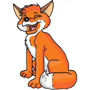 Fox Laughing Clipart