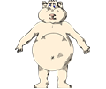 goofy naked fat guy
