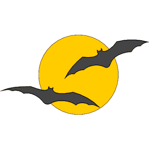 Bats & Moon 4 clipart, cliparts of Bats & Moon 4 free download (wmf ...