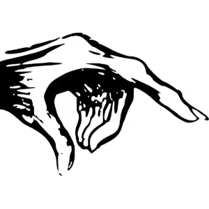Pointing monster hand Clipart