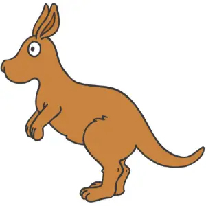Kangaroo Hopping Clipart