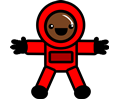 Astronaut - red space suit