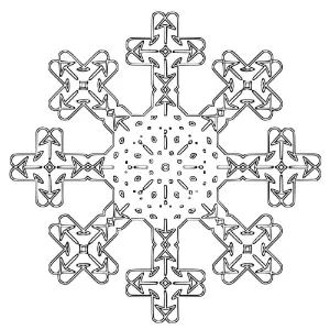 snowflake outline Clipart