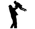 Father Playing With Daughter Silhouette