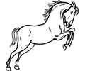 Jumping horse outline