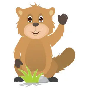Friendly Beaver Clipart