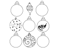 Nine Ornaments Outline