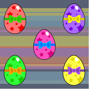 Colorful Decorated Easter Eggs
