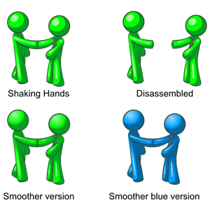 Men Shacking Hand (4 Differents Versions)