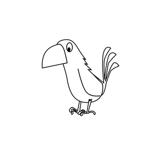 White Cartoon Parrot