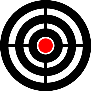 Zielscheibe target aim