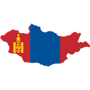 Mongolia Flag Map