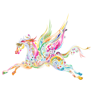 Abstract Winged Horse Prismatic