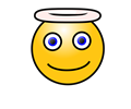 Emoticons: Angelic face