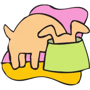 Dog Eating Clipart