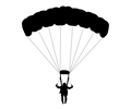 Parachuting Man Silhouette
