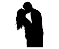 Kissing Couple Silhouette