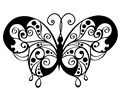 Flourish Butterfly Silhouette