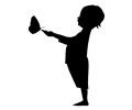 Child Holding Butterfly Silhouette