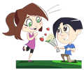 Boy Giving Flowers To Girl