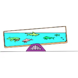 Fish in Wave Machine Clipart