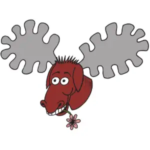 Moose Flower Clipart