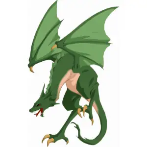 Green Wyvern Dragon Clipart