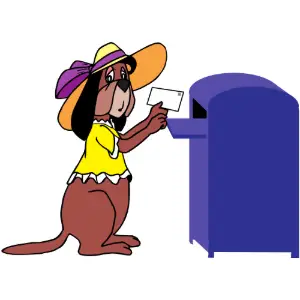 Dog Mailing Letter Clipart