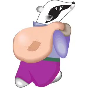Badger with Bag Clipart