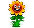 Cartoon flower, game character