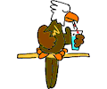 Eagle Drinking