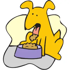 Dog Eating Clipart