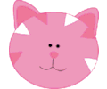 Pink cat face