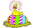 Duck on Easter Egg