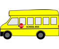 Moving School Bus Animated SVG Clipart Free Download
