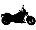 Heavy Duty Motorcycle Silhouette