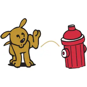 Dog Wetting Hydrant Clipart