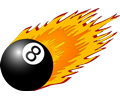 8ball with flames
