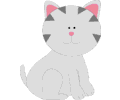 Gray kitty cat