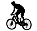 Man Racing On Bike Silhouette