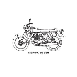 Honda CB 350 motorcycle, year 1969