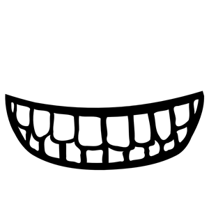 Mouth with teeth
